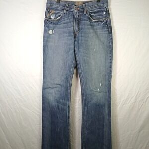 Ariat Jeans Men's 31x36 Straight Leg Loop Lock Western Thick Stitch Cowboy JA46‎